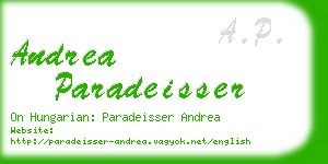 andrea paradeisser business card